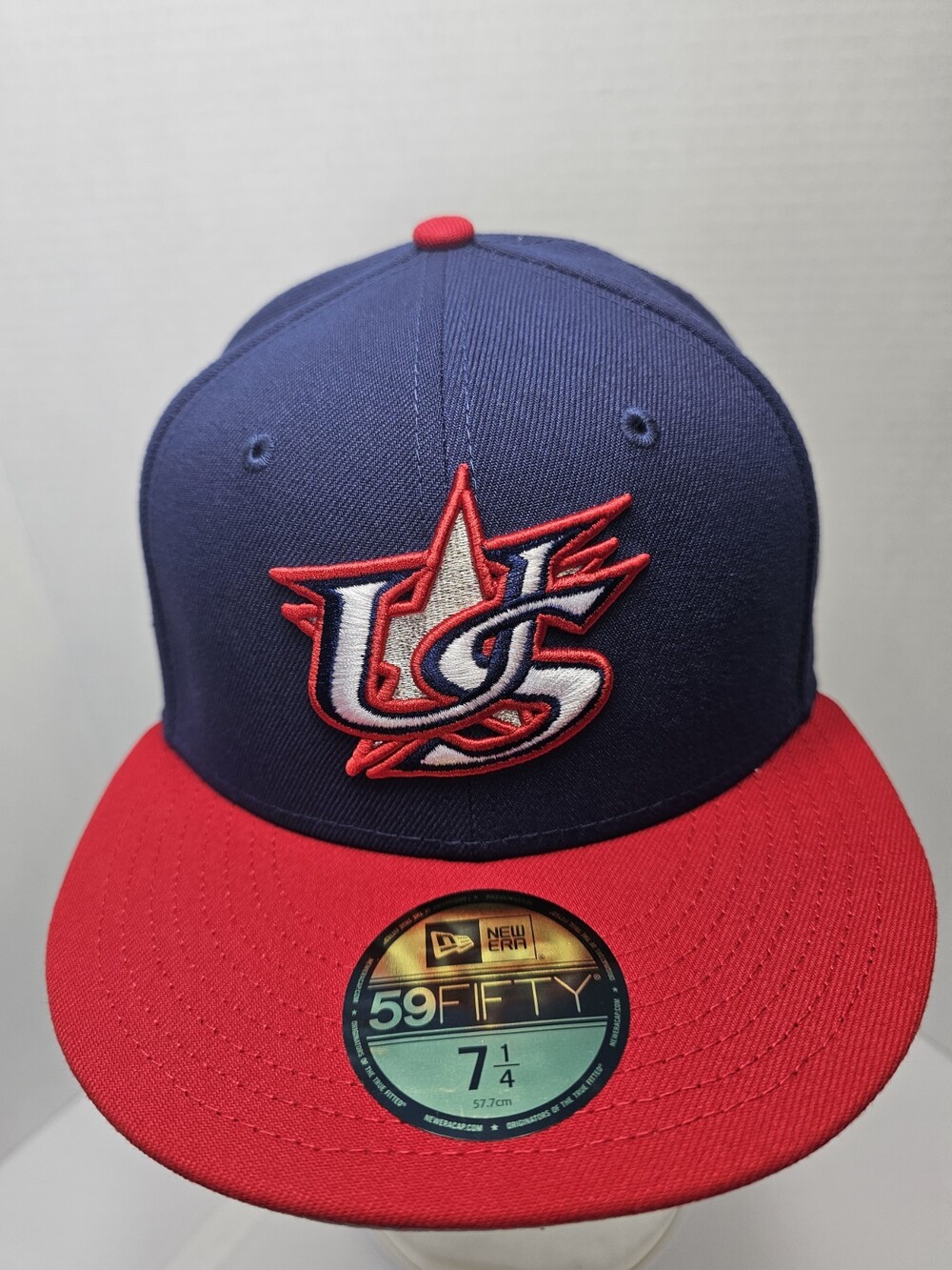 New Era 59FIFTY Team USA World Baseball Classic Fitted Hat 7 1/4 Navy Red
